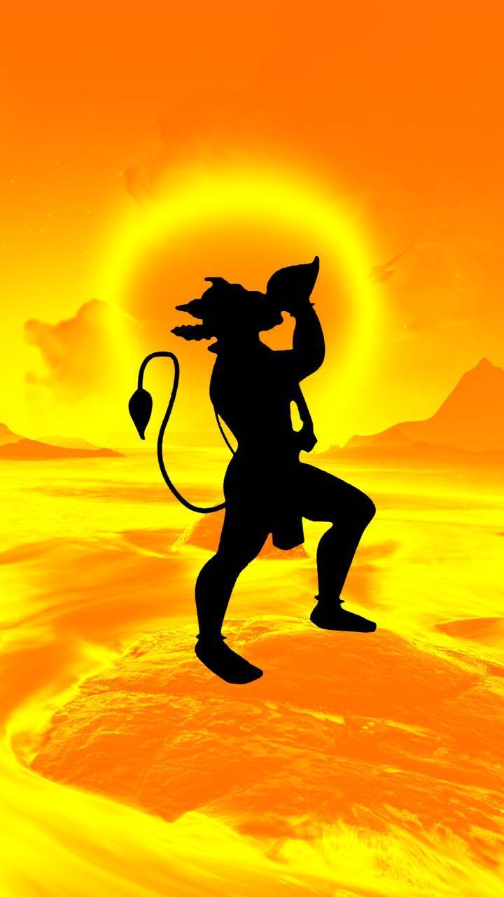 720x1280 Hanuman Flags Wallpaper