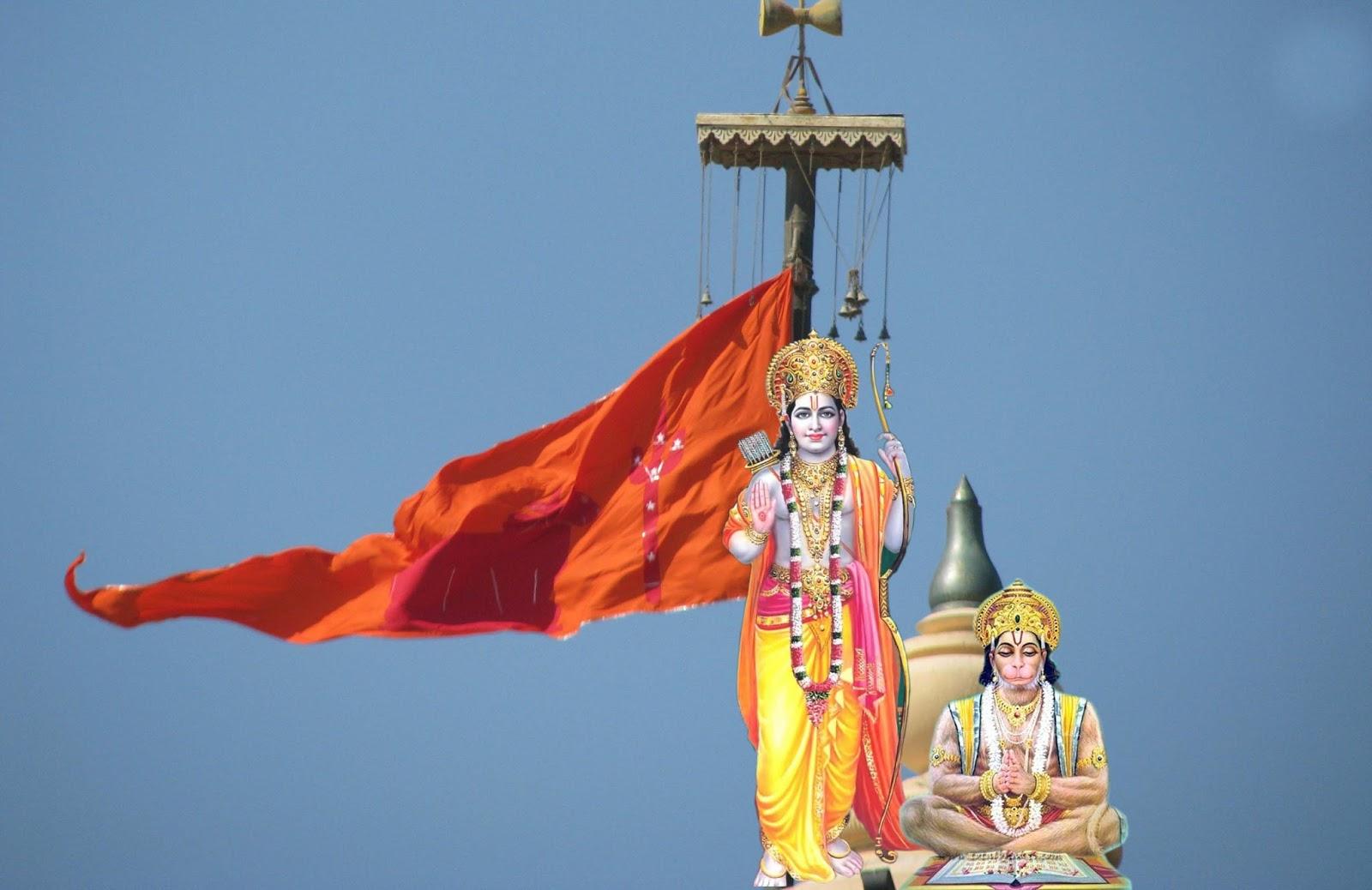 1600x1038 Hanuman Flags Wallpaper