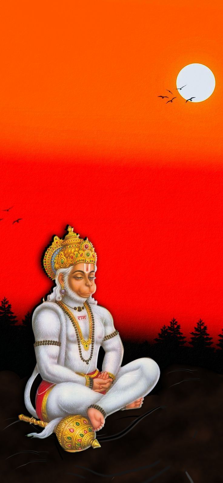 736x1595 Beautiful wallpaper image. Animals with horns, Indian flag wallpaper, Jai hanuman