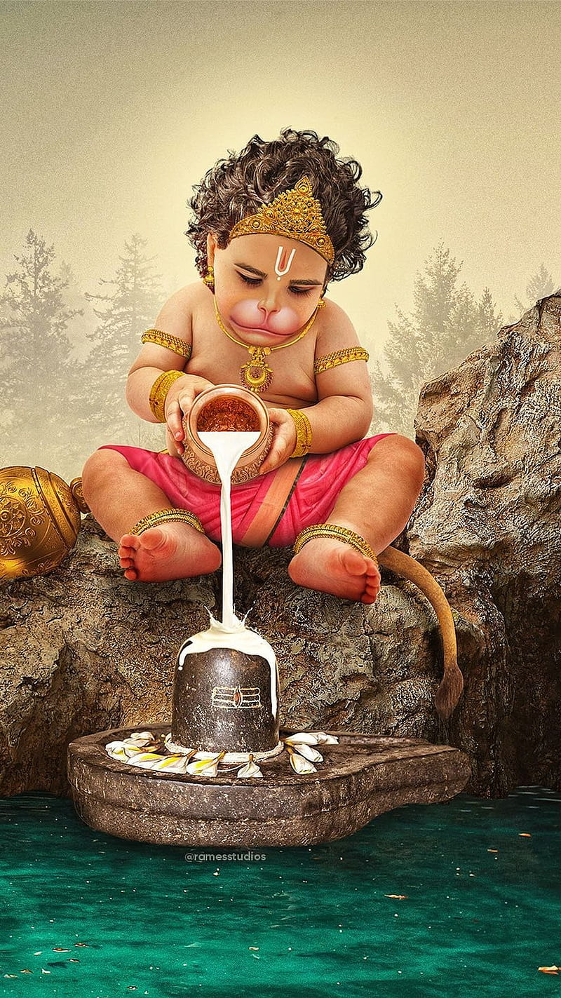 800x1423 Hanuman, jai sri ram, om namah shivaya, HD phone wallpaper
