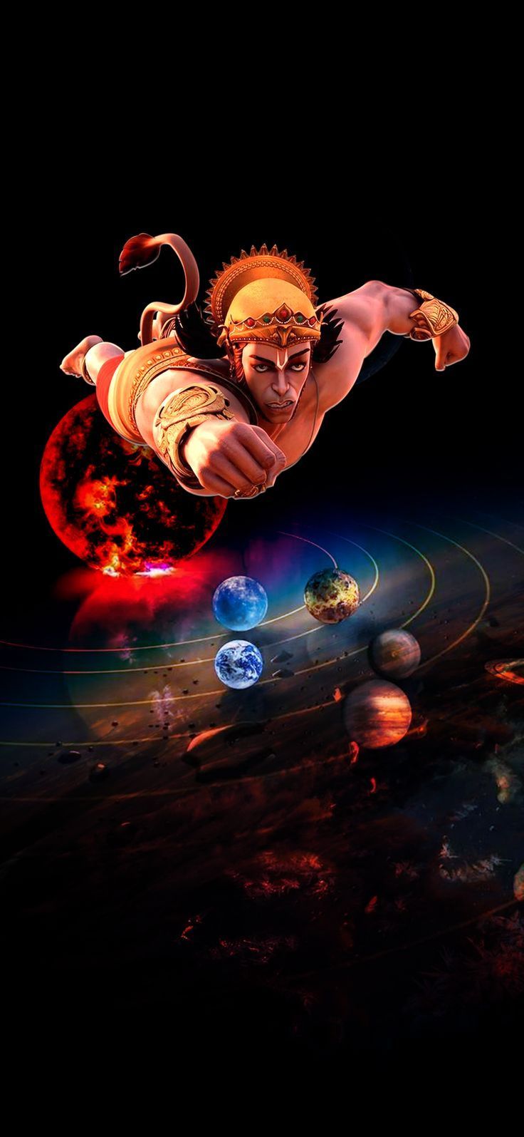 736x1595 Hanuman HD wallpaper. Decent wallpaper, Phone wallpaper boho, Hanuman ji 4k wallpaper