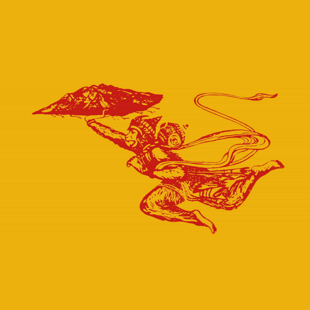 1080x1080 Flying Hanuman Wallpaper