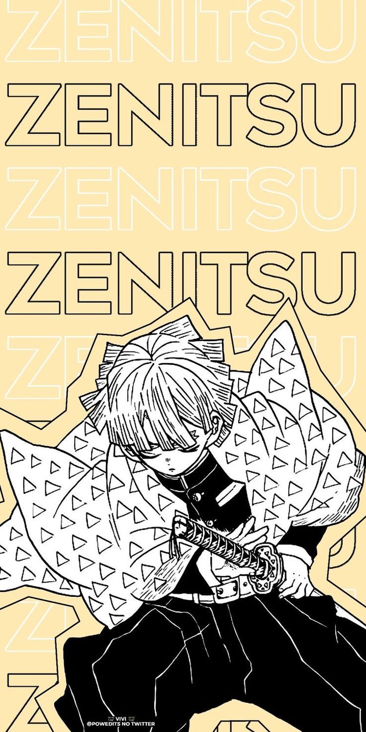736x1472 Zenitsu White Wallpaper