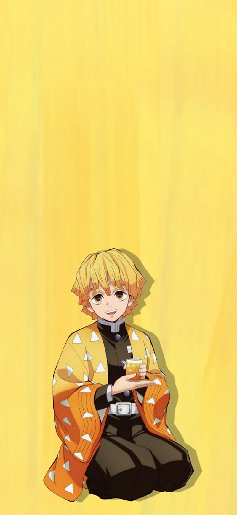 800x1732 Zenitsu agatsuma, amarillo, zenitsu agatsuma, kimetsu no yaiba, tanjiro kamado, HD phone wallpaper