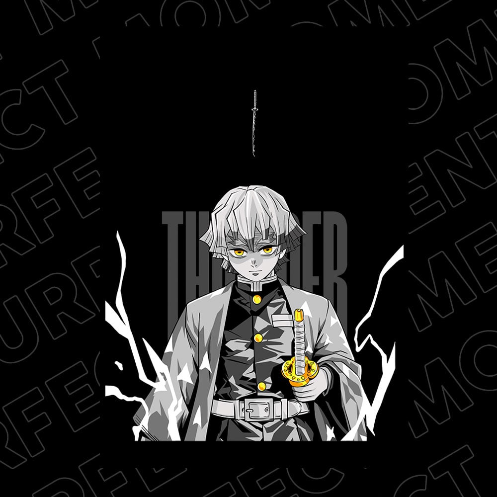 1000x1000 Zenitsu PNG. Demon Slayer Anime Boy