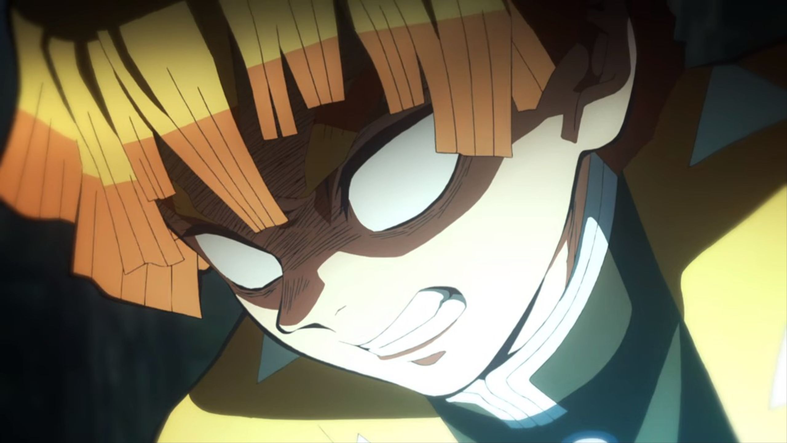 2560x1440 Download Zenitsu Agatsuma Anime Demon Slayer: Kimetsu No Yaiba HD Wallpaperx1440