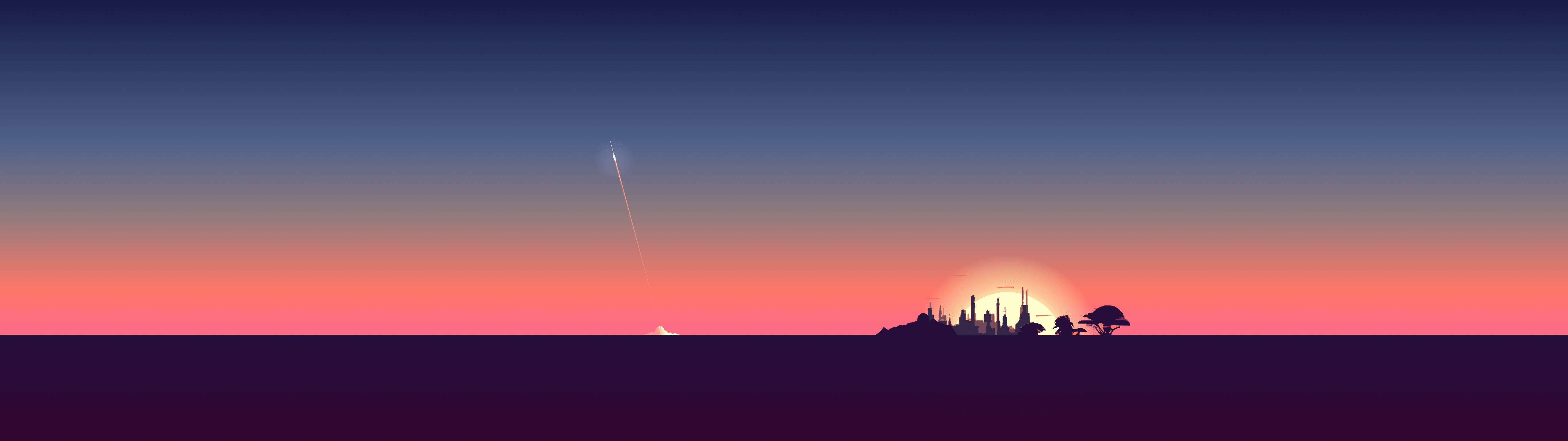 5120x1440 Just made this minimalistic 5120x1440 desktop background for my screen