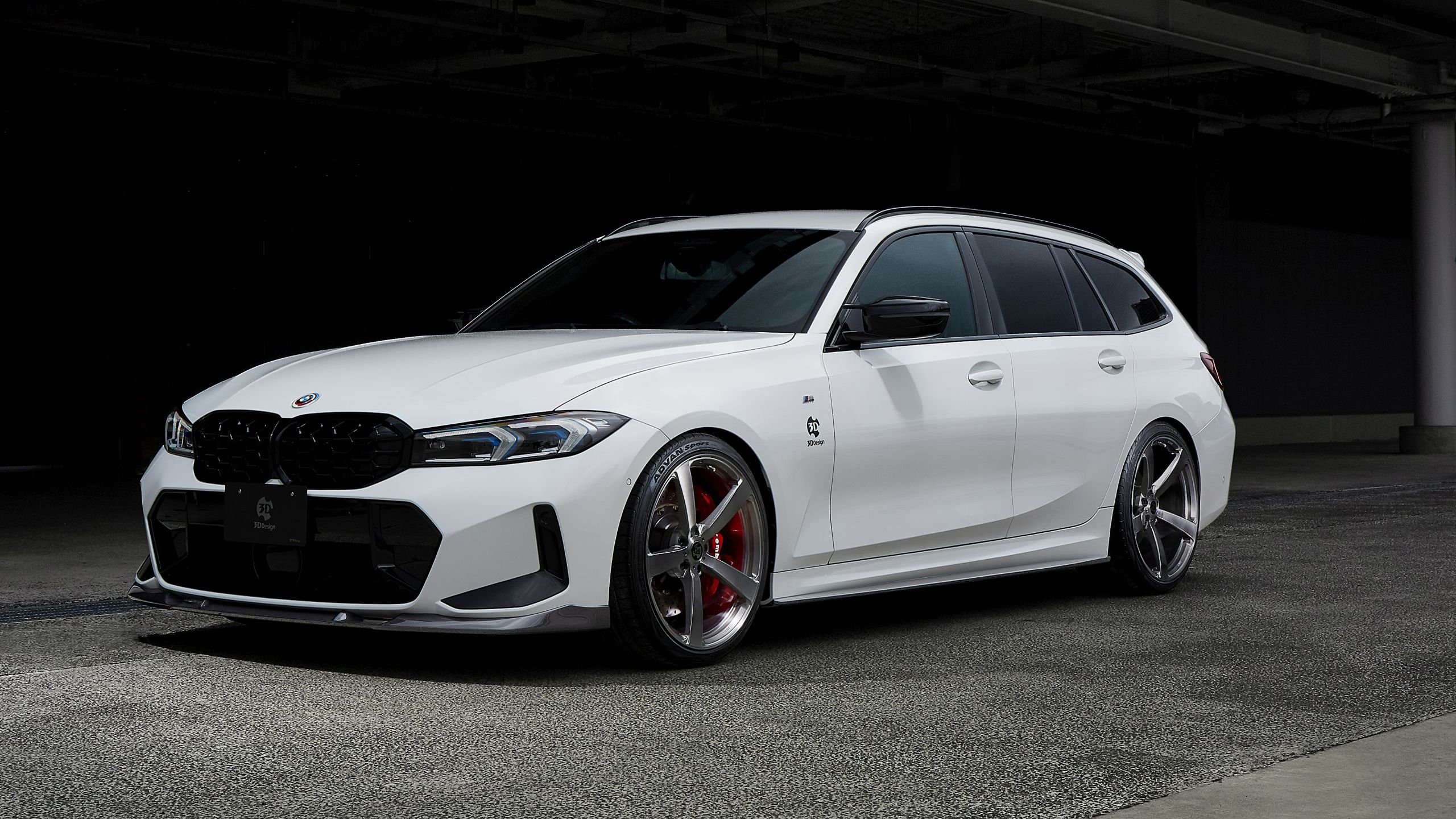 2560x1440 3D Design BMW 320d Touring M Sport 2023 Wallpaper Car Wallpaper