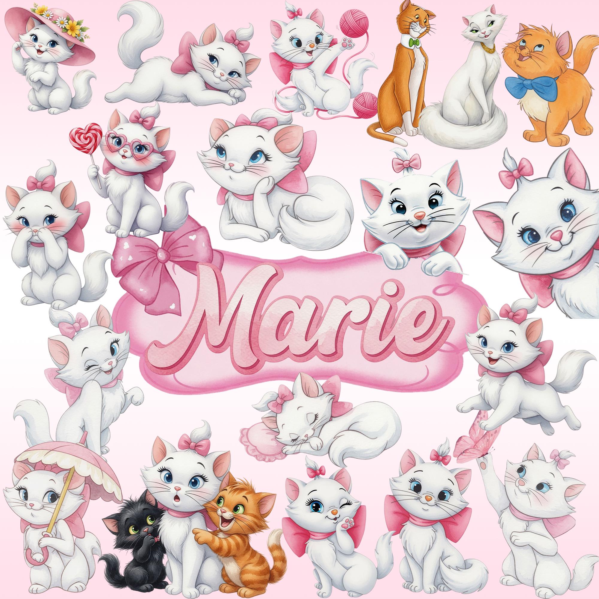 2000x2000 Watercolor Marie Cat
