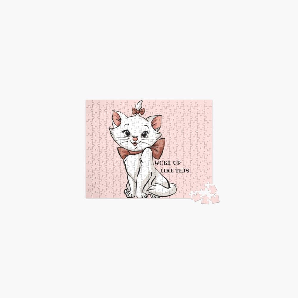 1000x1000 Marie cat Woke up like this cute Pin