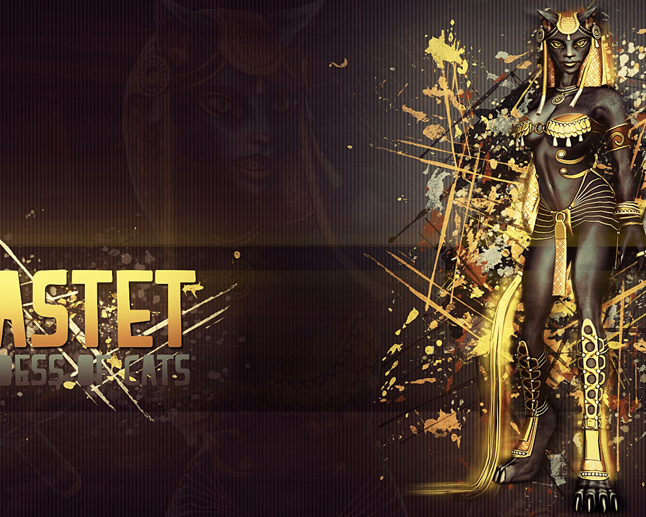 1280x1024 Free download Bastet Goddess of Cats Wallpaper HD
