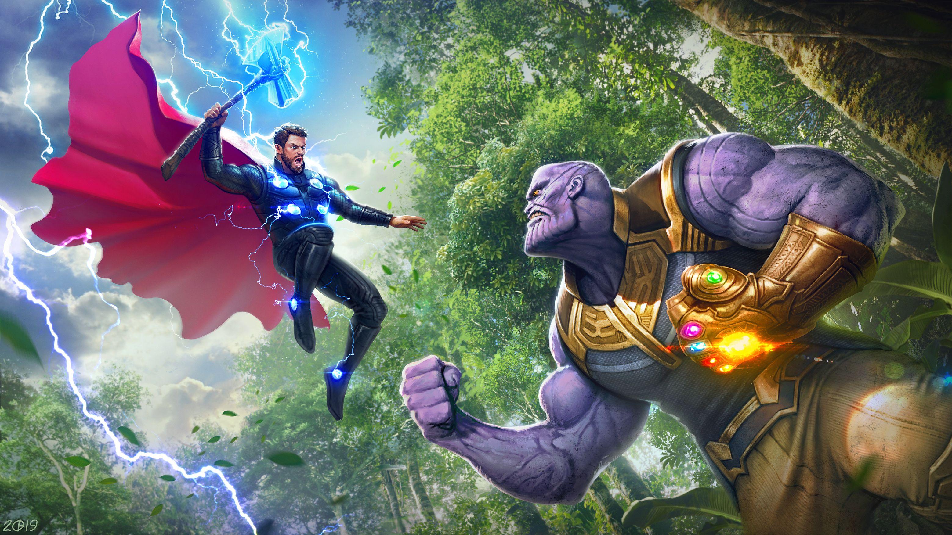 punto final Geología Fatídico Thor vs Thanos Wallpapers - Top Free Thor vs Thanos Backgrounds -  WallpaperAccess