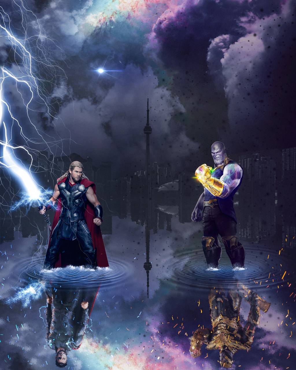 Thor Vs Thanos Wallpapers Top Free Thor Vs Thanos Backgrounds Wallpaperaccess