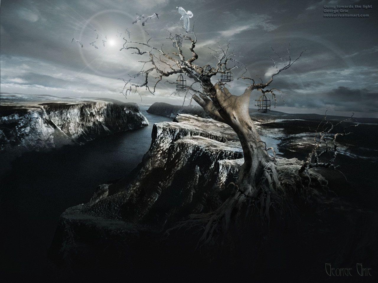1280x960 Modern surrealism fantasy art gallery: Going towards the light 3D wallpaper