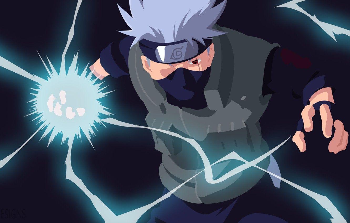 1332x850 Photo Wallpaper Lightning, Mask, Male, Naruto, Kakashi