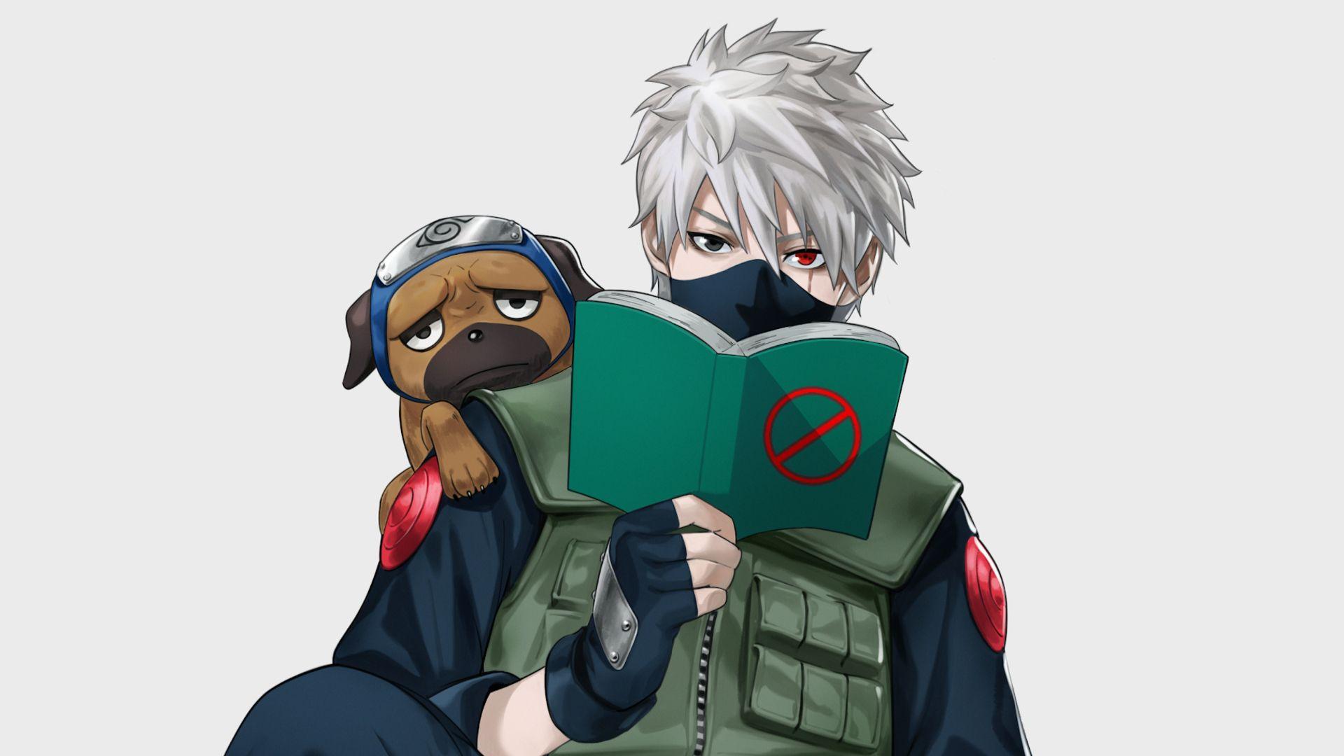 1920x1080 Kakashi Hatake and Pakkun 540x960 Resolution Wallpaper, HD