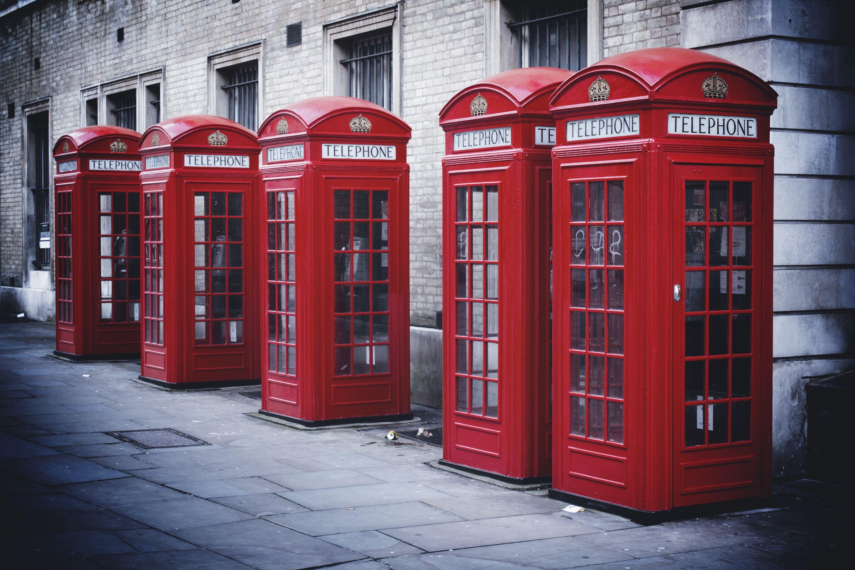 3000x2000 Phone booth london street england telephone bokeh wallpaperx2000