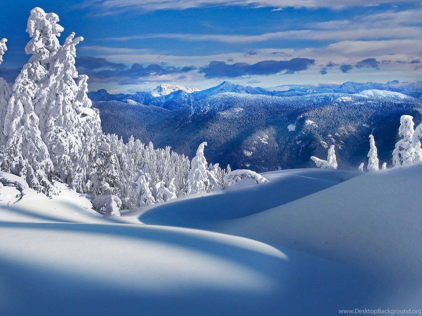 1600x1200 Christmas Landscape Desktop Wallpaper Beautiful Snow Picture