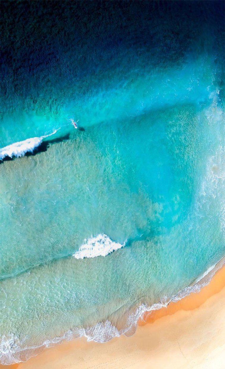 757x1241 Bluequoise Sea Peach Sand Beach Hình nền iPhone