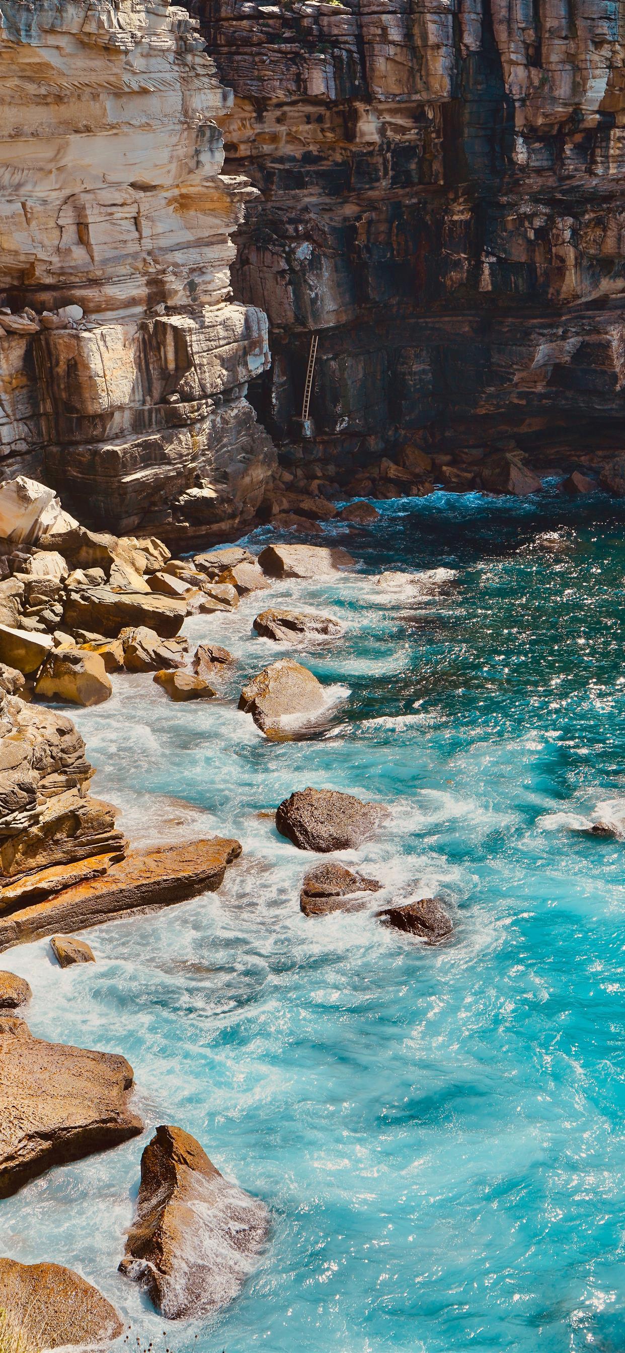1242x2688 Turquoise Swell iPhone X Wallpaper Free Download