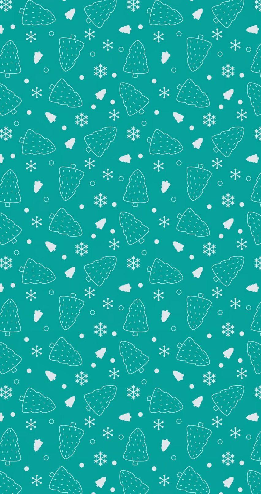 852x1608 Winter Clipart iPhone Wallpaper