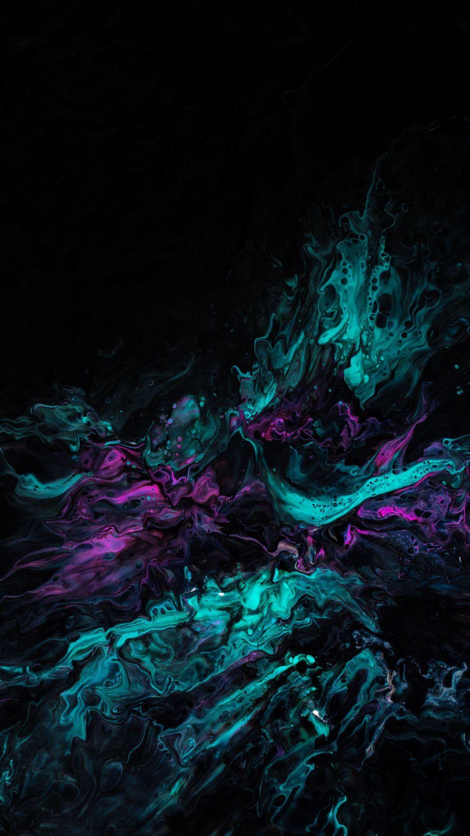 938x1668 Download wallpaper 938x1668 paint, stains, mixing, liquid