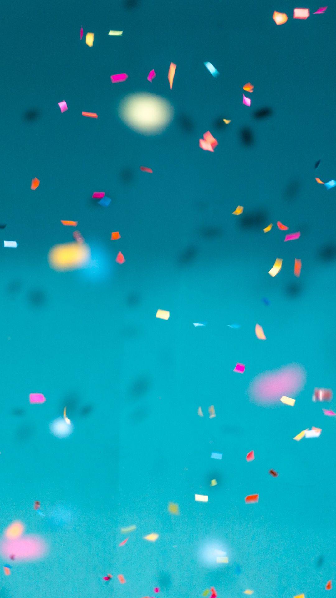 1080x1920 Confetti, Color And Blue iPhone Wallpaper Celebration