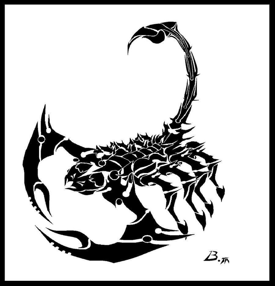 900x937 Tribal Scorpion Drawing.com. Free for personal use