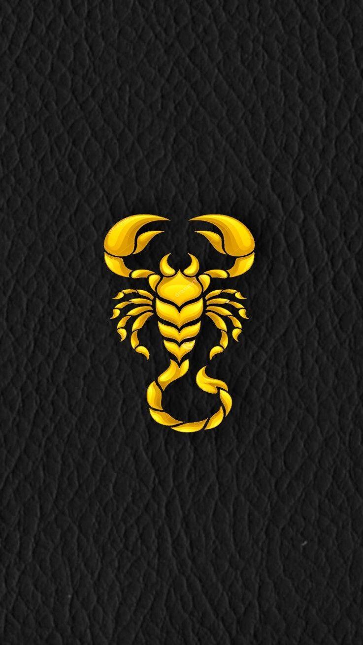 737x1311 Gold scorpion on soft black leather iPhone wallpaper 2. iPhone