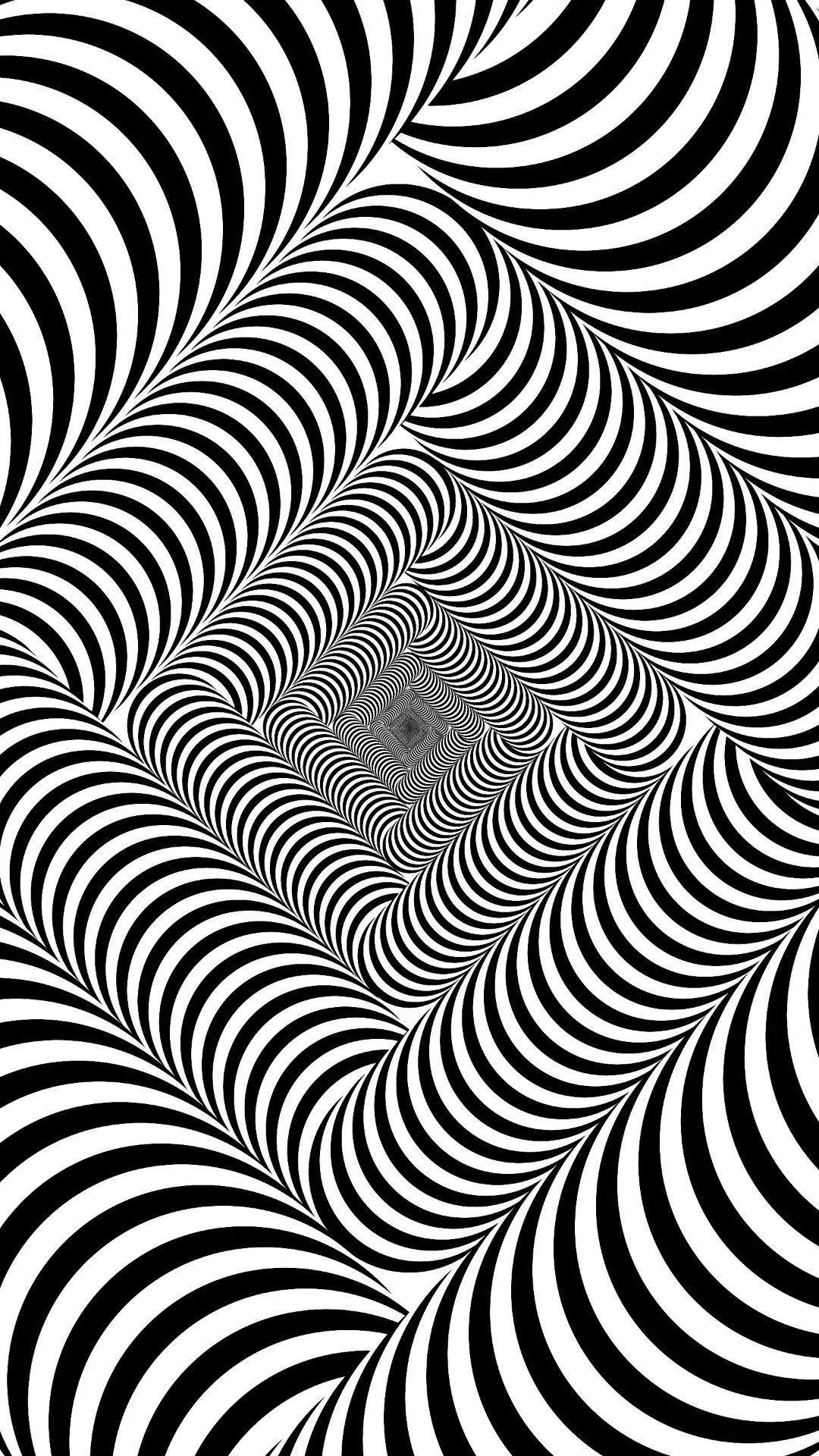 1080x1920 Black & White. Optical illusion wallpaper