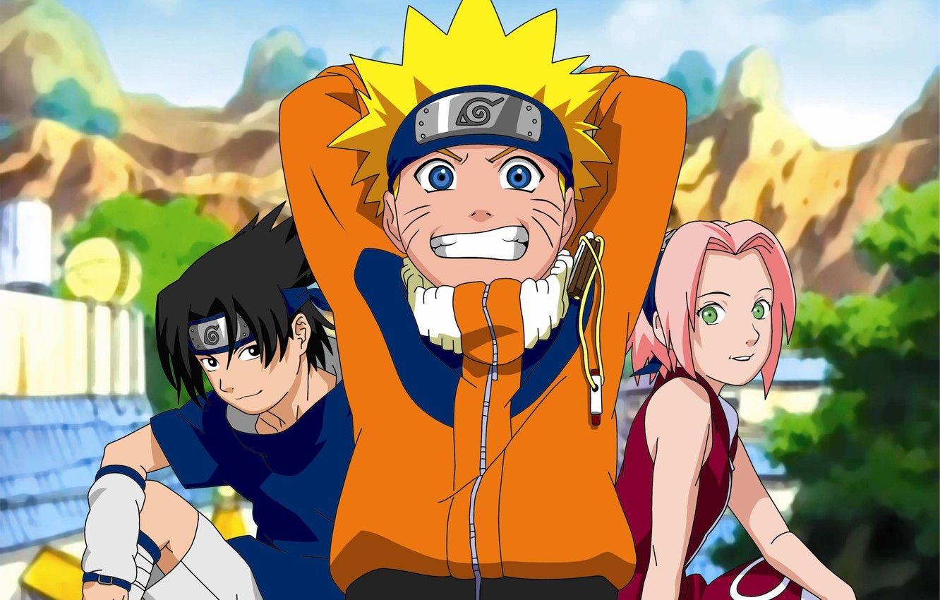 Naruto Sasuke Sakura, anime, animes, desenhos, team 7, HD phone wallpaper