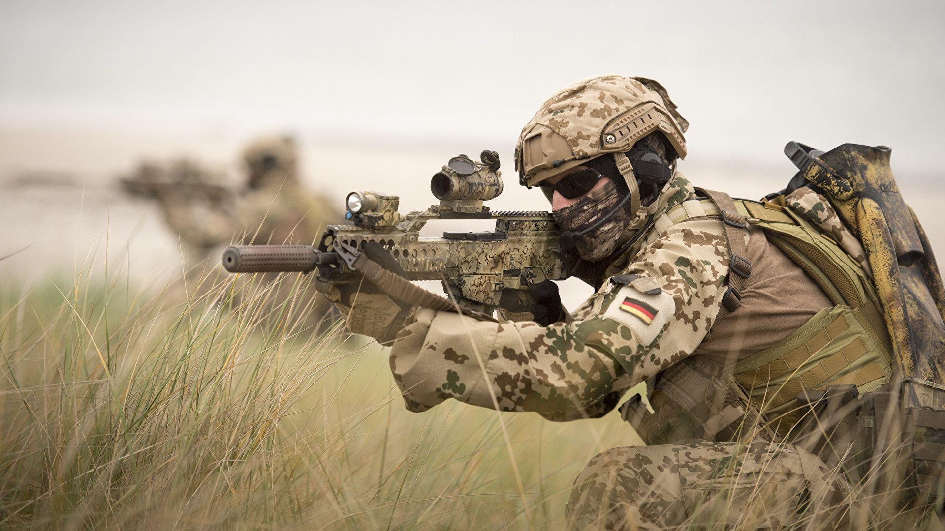 1920x1080 Image Special Forces Soldiers Assault rifle German Army 1920x1080