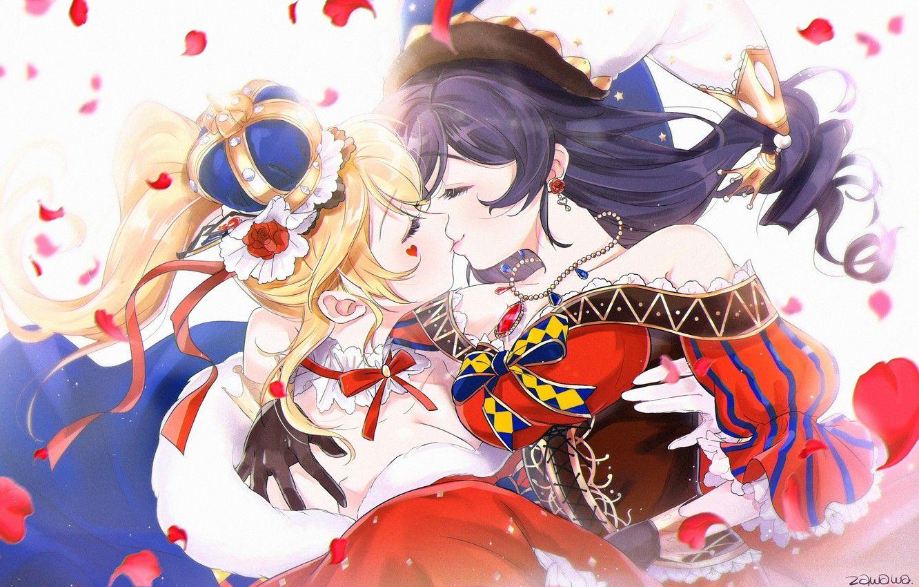 1332x850 Photo Wallpaper Girls, Kiss, Princess, Prince, Love