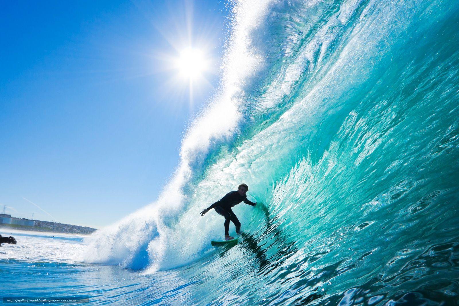 1600x1067 Download wallpaper Wave, surfing, sun free desktop wallpaper