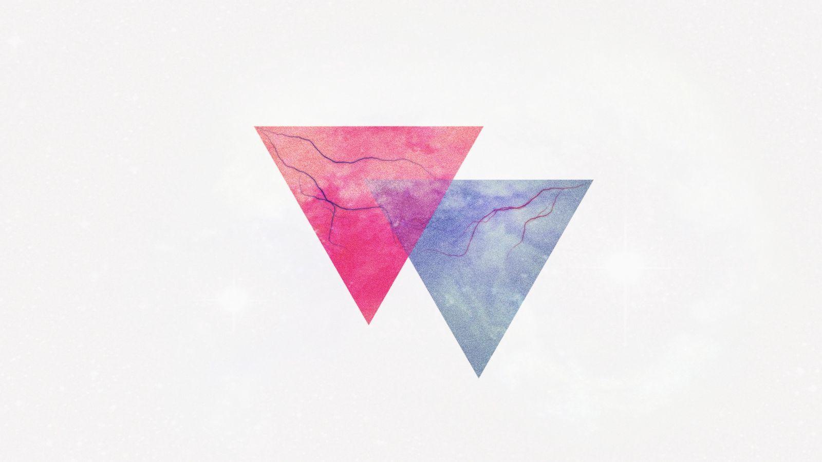 1600x900 Download wallpaper 1600x900 triangle, minimalism, lightning, veins