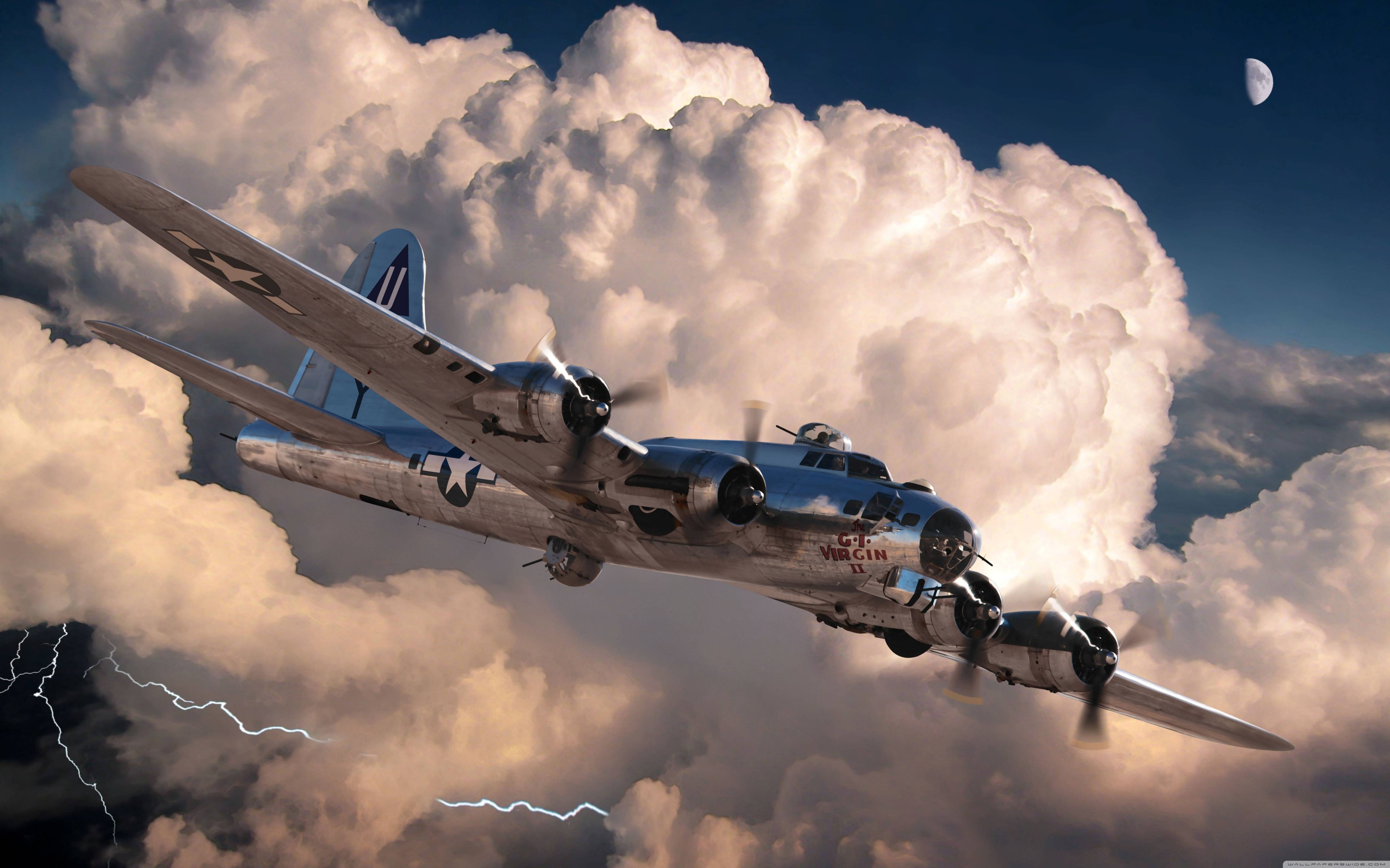 5120x3200 WW2 Plane Wallpaper