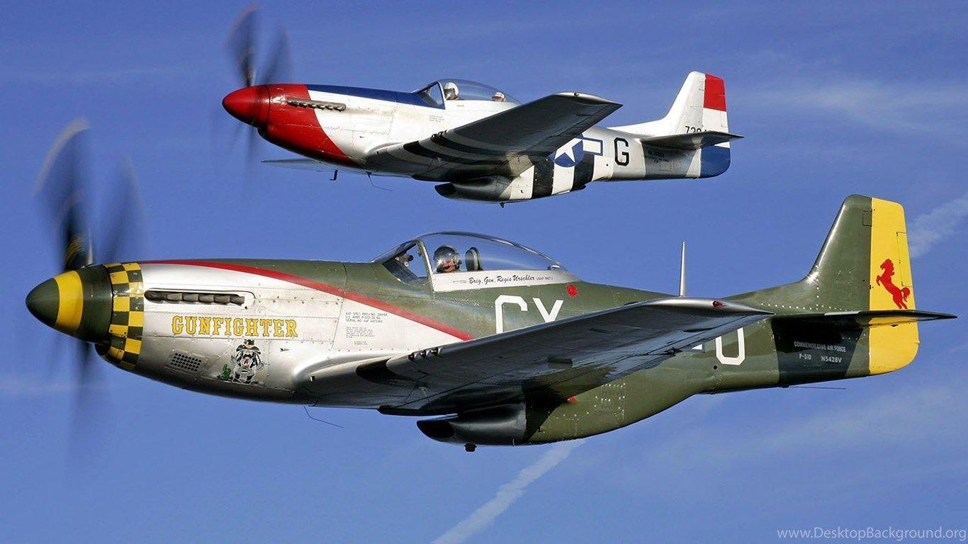 1366x768 Aircraft Military World War II Warbird Fighters Wallpaper