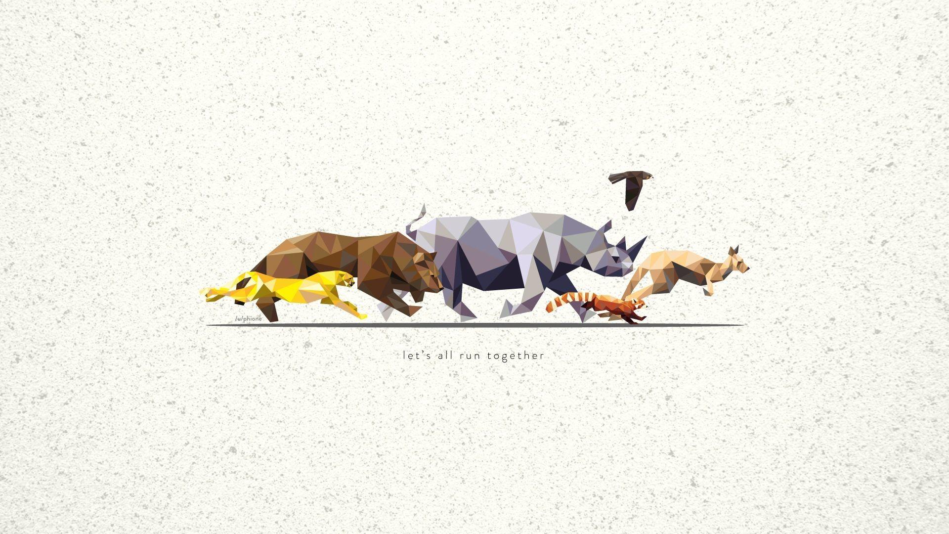 1920x1080 Geometric Animal Wallpaper