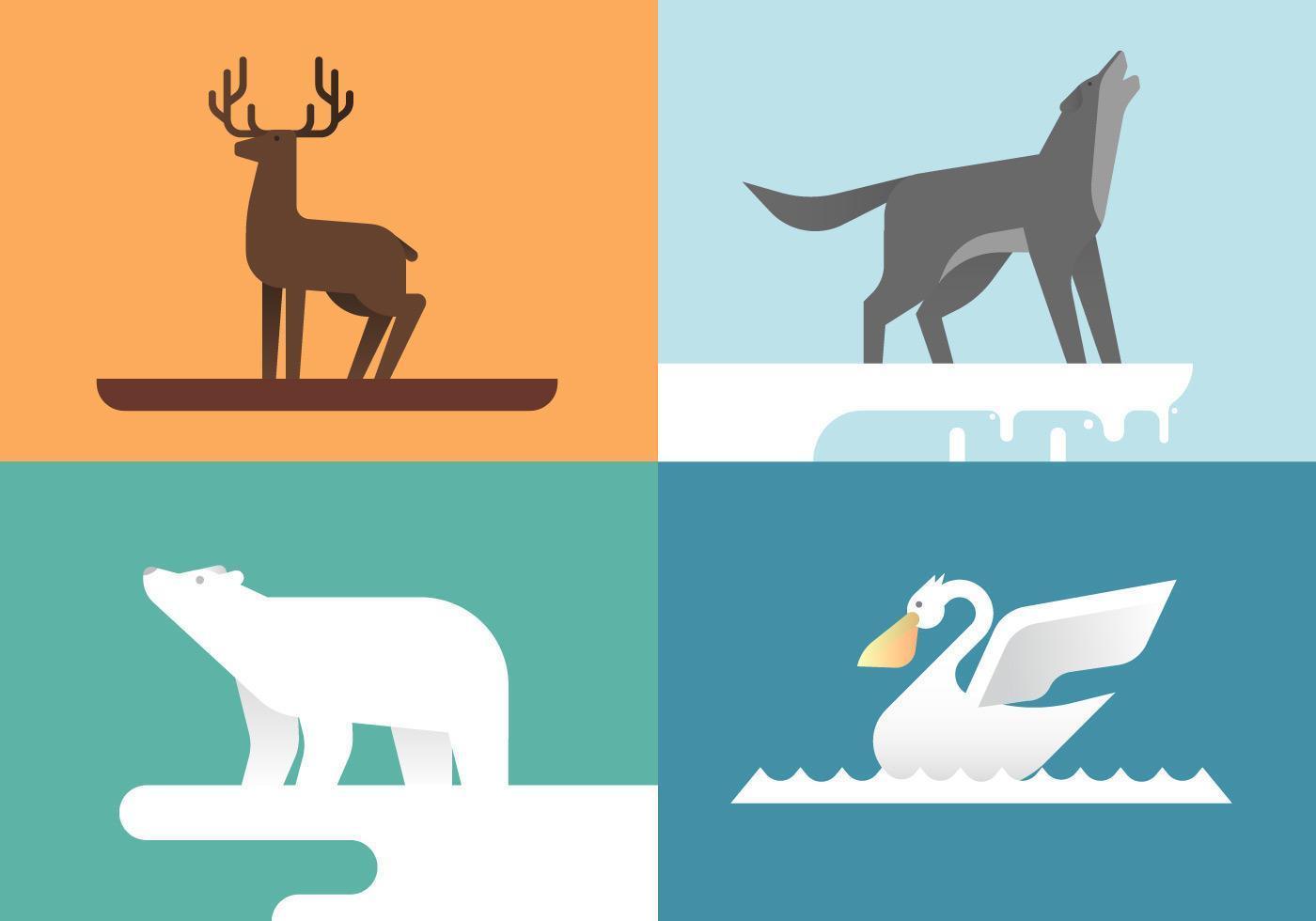 1400x980 Minimalist Geometric Animal Free Vectors, Clipart