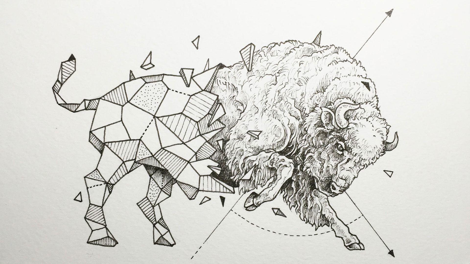1920x1080 Simple Geometric Dragon Tattoo Tattoo Ideas