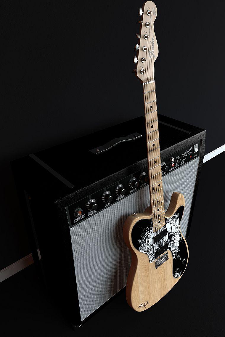 760x1138 abstract, Fender, guitars, amplifiers, Fender Stratocaster
