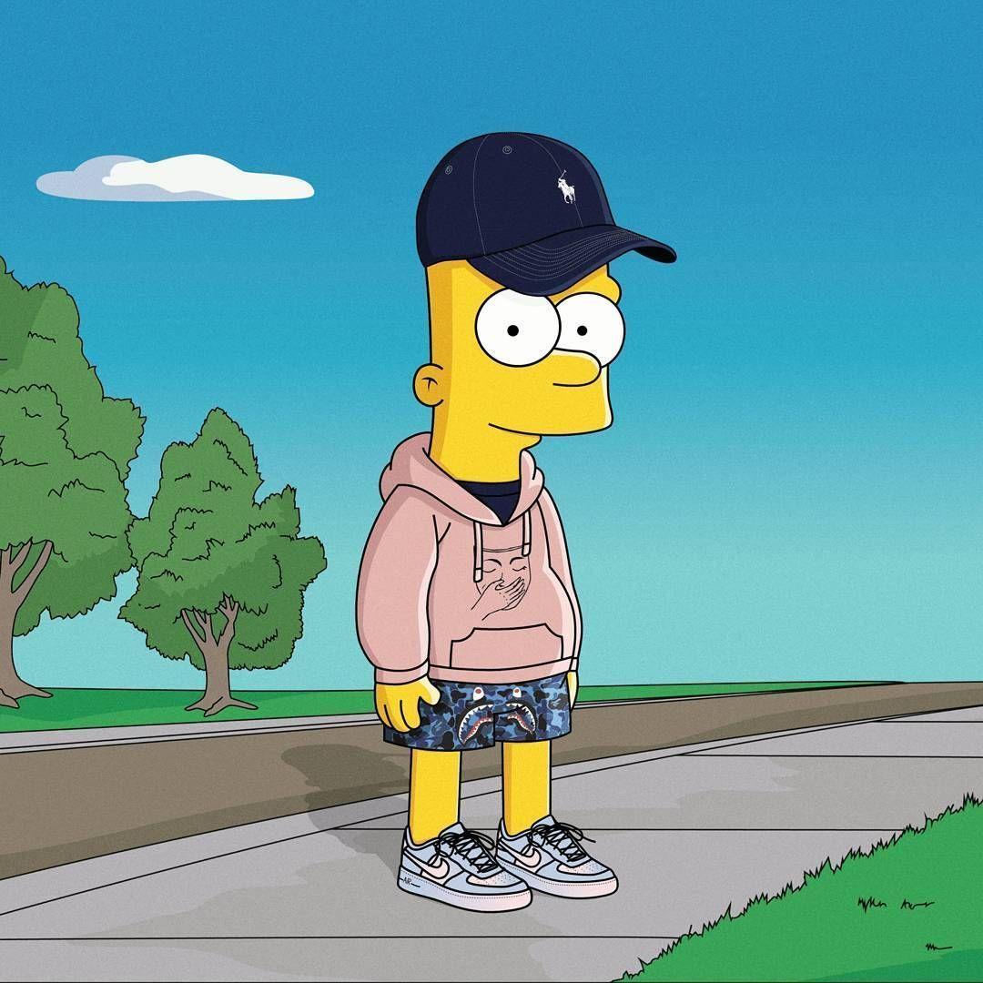 bart simpson off white