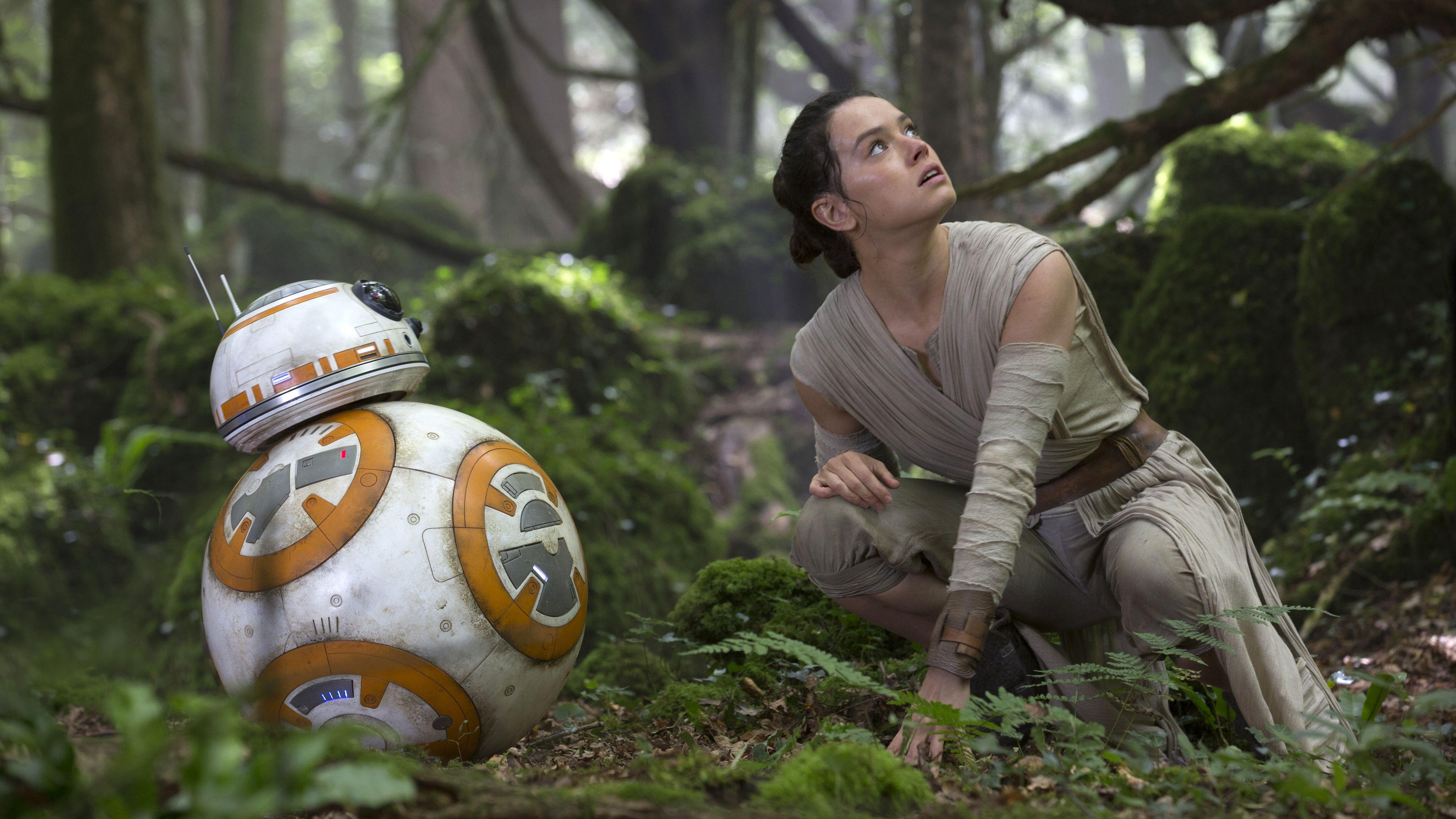 3840x2160 Wallpaper Daisy Ridley, Rey, BB- Star Wars: The Force Awakens, 4K