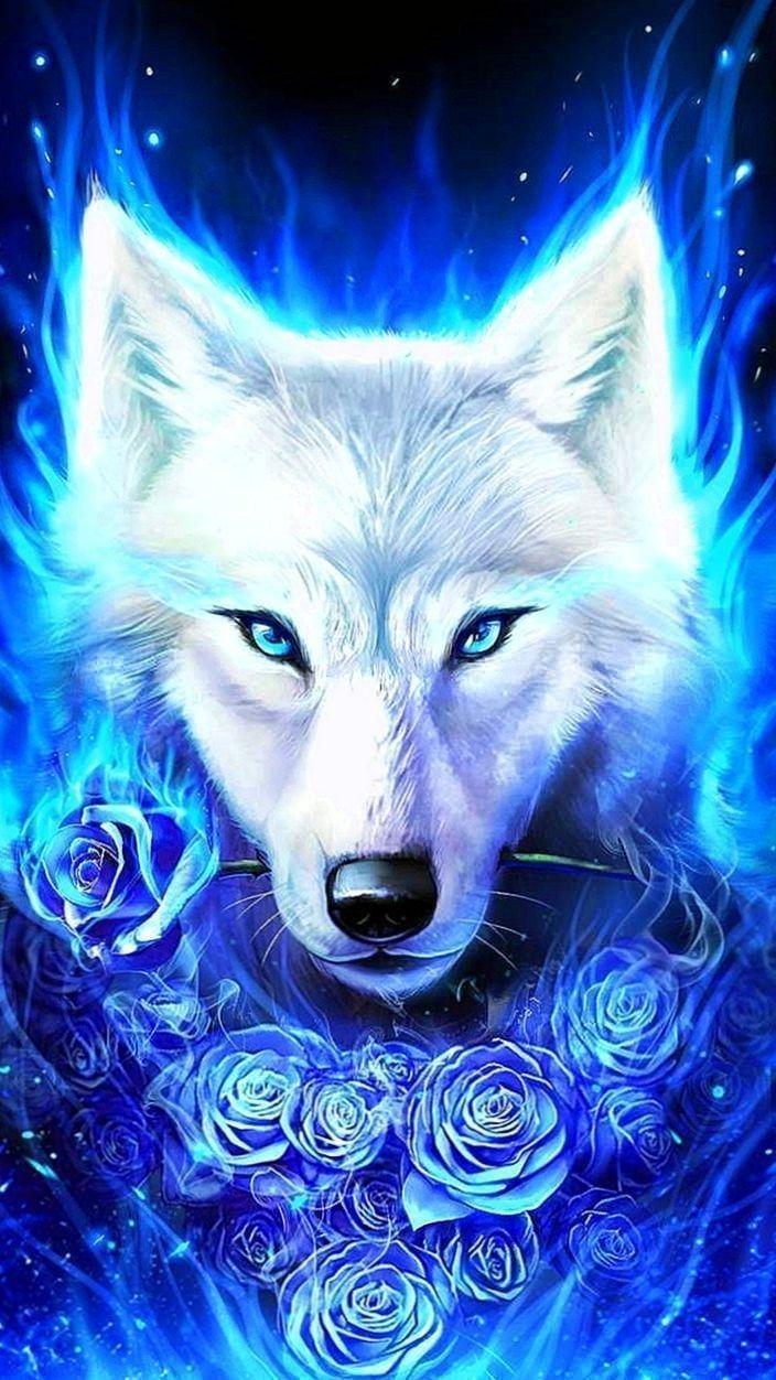 Cool Blue Wolf Wallpapers - Top Free Cool Blue Wolf Backgrounds -  WallpaperAccess