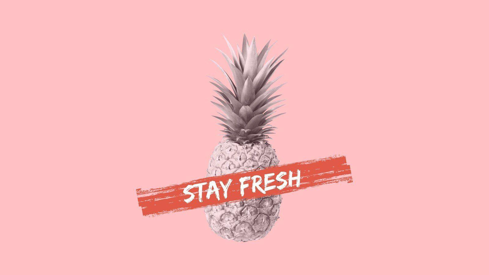 1600x900 Pink Pineapple Tropical Desktop Wallpaper