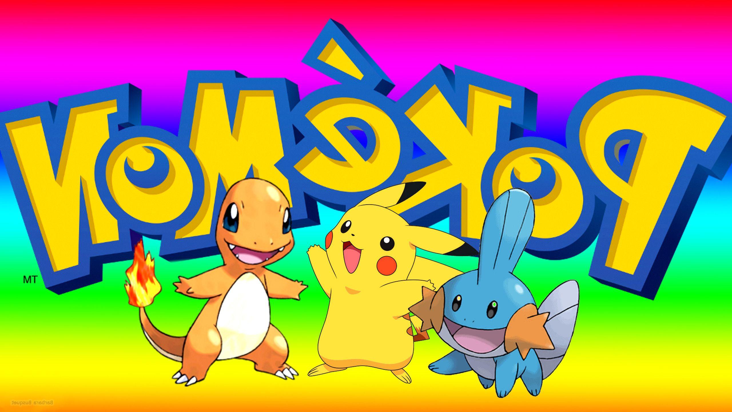 2560x1440 Pokemon Wallpaper With Pikachu Mudkip And Charmander