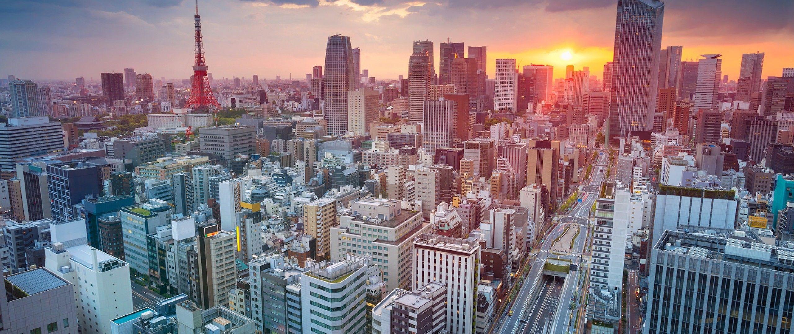 2560x1080 Tokyo Skycrapper Building Sunset Cityscape 2560x1080