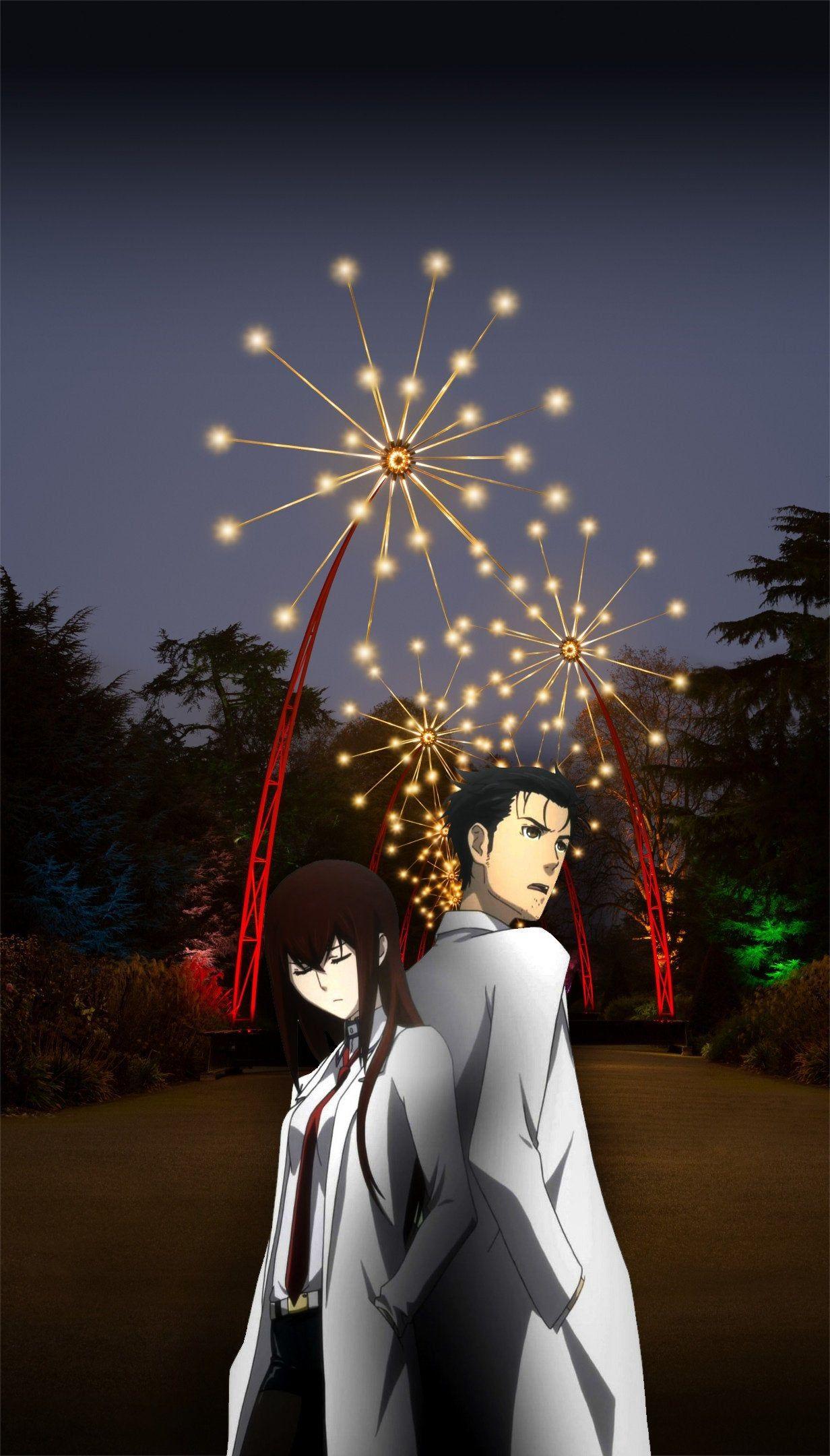 1232x2160 S;G Phone Wallpaper Okabe & Kurisu, made from Pixel 3a wallpaper