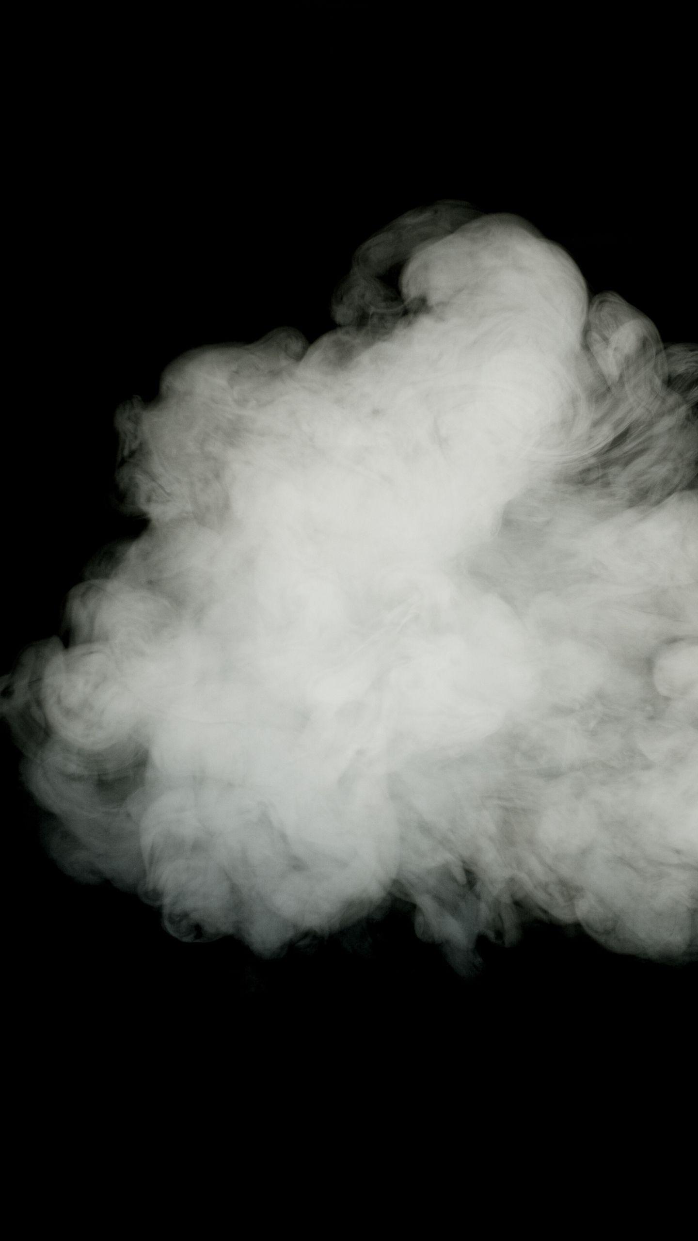 1440x2560 White smoke on black background