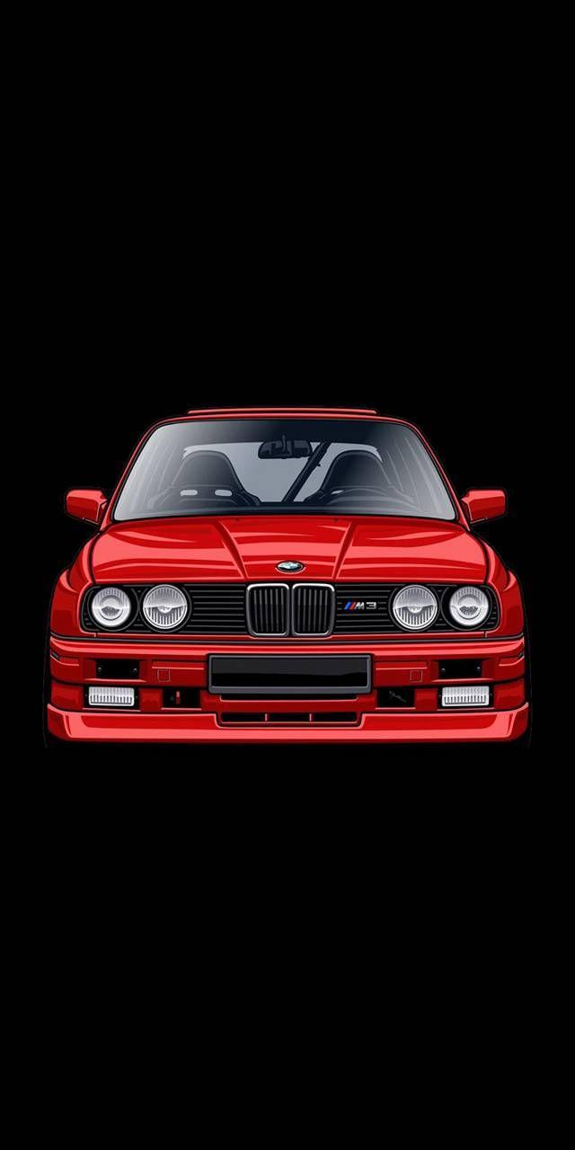640x1280 Bmw E30 M3 Evo Red wallpaper